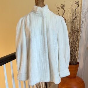 Borgessa by Casper 🔥sale🔥vintage white faux fur jacket